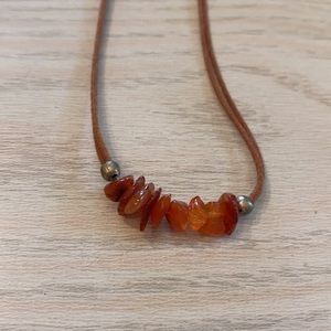 Beaded  leather necklace